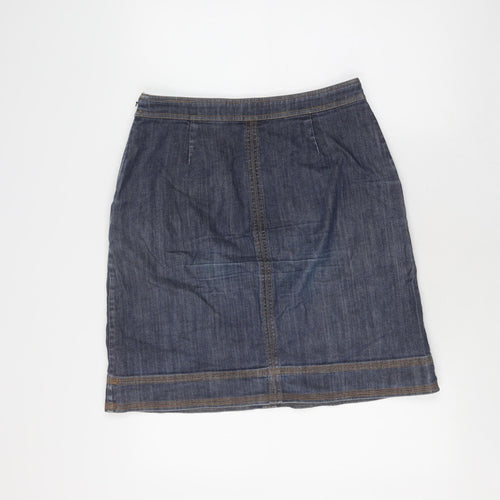 Boden Women's Blue A-Line Denim Skirt Size 12