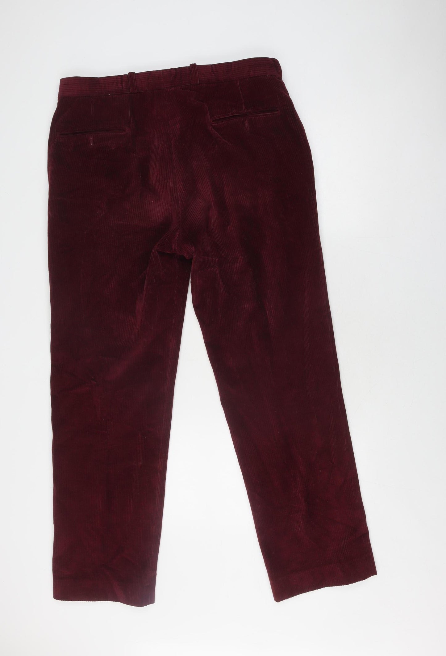 Burteen Men's Corduroy Trousers Red 36