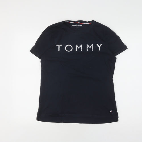 Tommy Hilfiger Women's Black Basic Crew Neck T-Shirt M