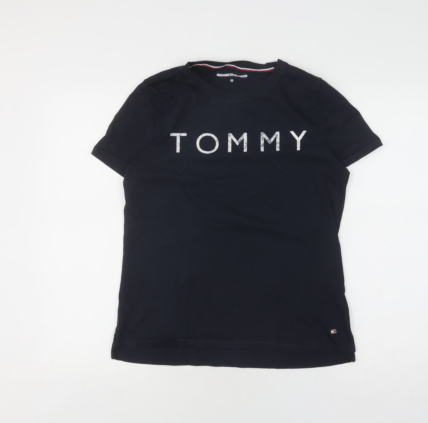 Tommy Hilfiger Women's Black Basic Crew Neck T-Shirt M