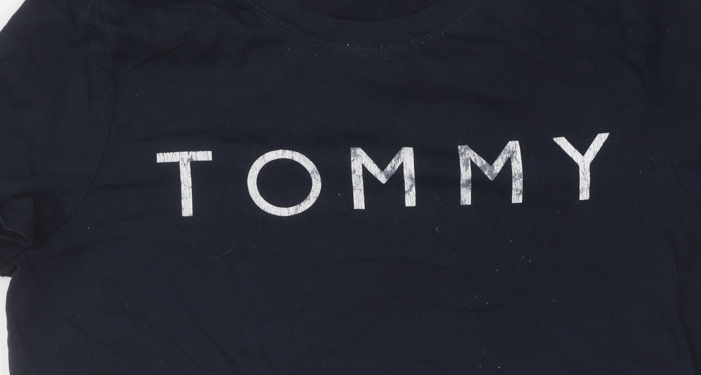 Tommy Hilfiger Women's Black Basic Crew Neck T-Shirt M