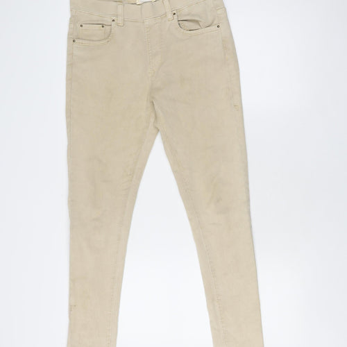 Catch Me Women's Beige Skinny Jeans, Size L