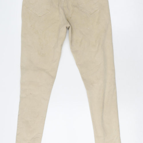 Catch Me Women's Beige Skinny Jeans, Size L