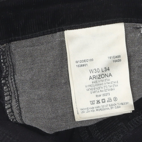 Wrangler Unisex Black Corduroy Trousers L
