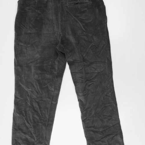 Simon Taylor Grey Corduroy Men's Trousers 36W 27L