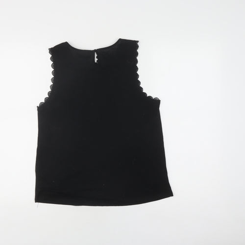 Topshop Women's Black Camisole Blouse Sleeveless UK 10