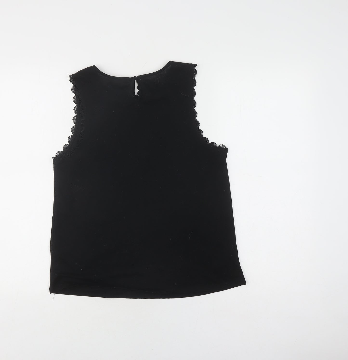 Topshop Women's Black Camisole Blouse Sleeveless UK 10