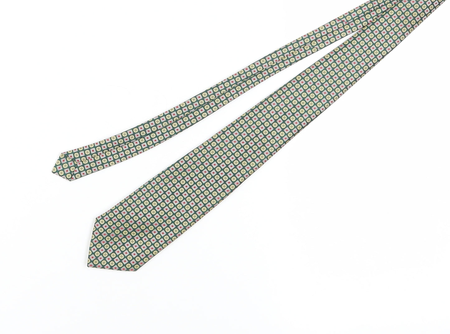Dunn & Co Green Geometric Men's Polyester Tie