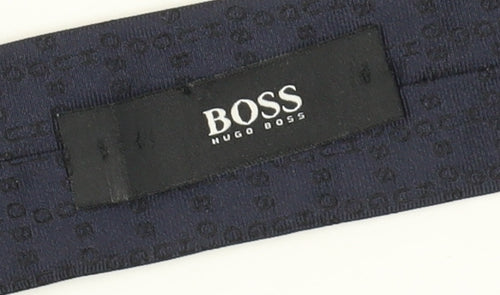 Hugo Boss Men's Blue Geometric Silk Designer Tie