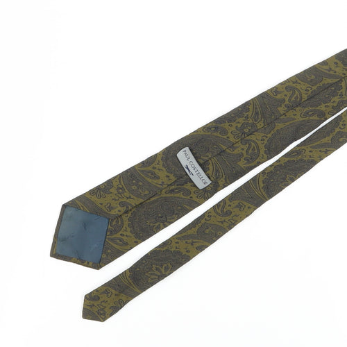 Paul Costelloe Men’s Green Paisley Tie - Silk Blend