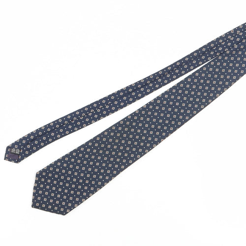 Austin Reed Men's Blue Silk Geometric Designer Tie
