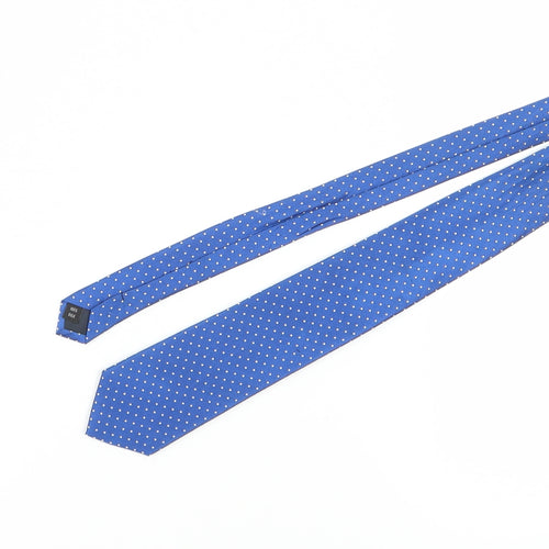 Joseph Turner Men's Blue Silk Polka Dot Tie