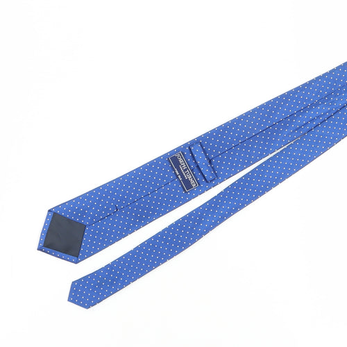 Joseph Turner Men's Blue Silk Polka Dot Tie