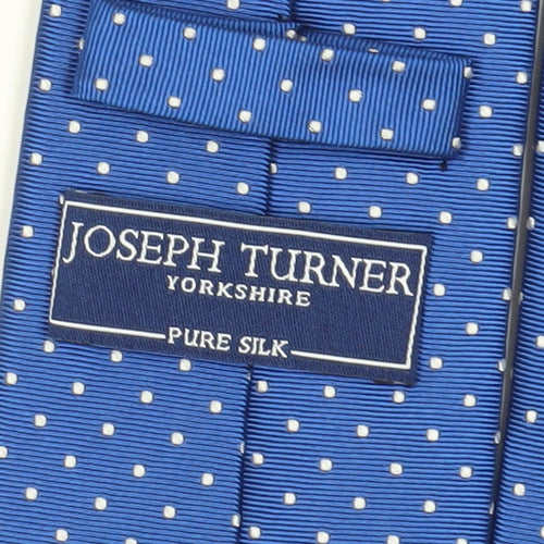 Joseph Turner Men's Blue Silk Polka Dot Tie