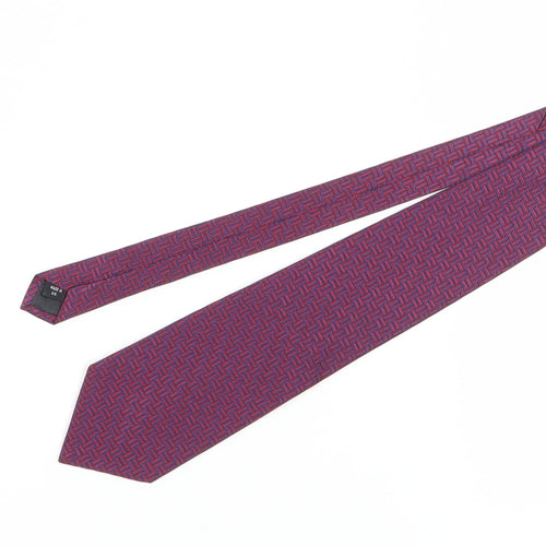 Van Heusen Men's Red Geometric Silk Tie