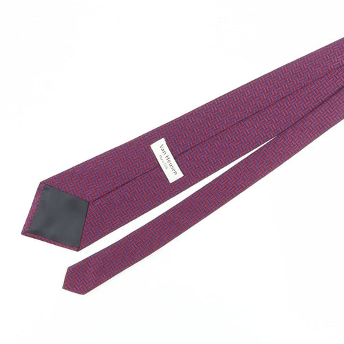 Van Heusen Men's Red Geometric Silk Tie