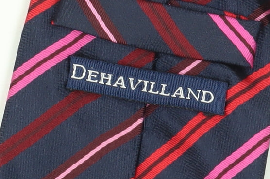Dehavilland Men's Multicoloured Striped Silk Tie
