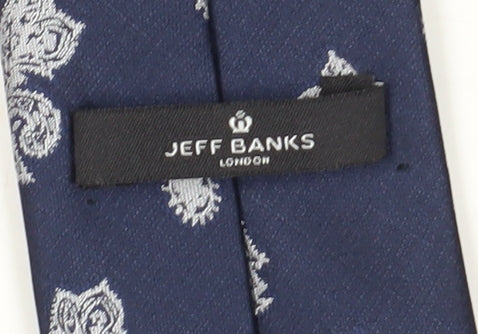 Jeff Banks Men's Blue Paisley Designer Tie - One Size
