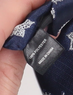 Jeff Banks Men's Blue Paisley Designer Tie - One Size