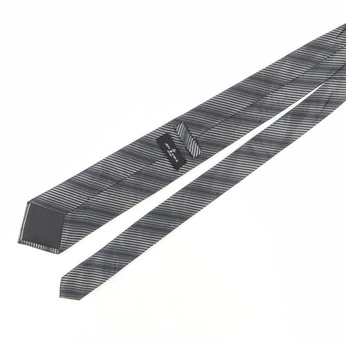 Jeff Banks Men's Black Striped Silk Tie