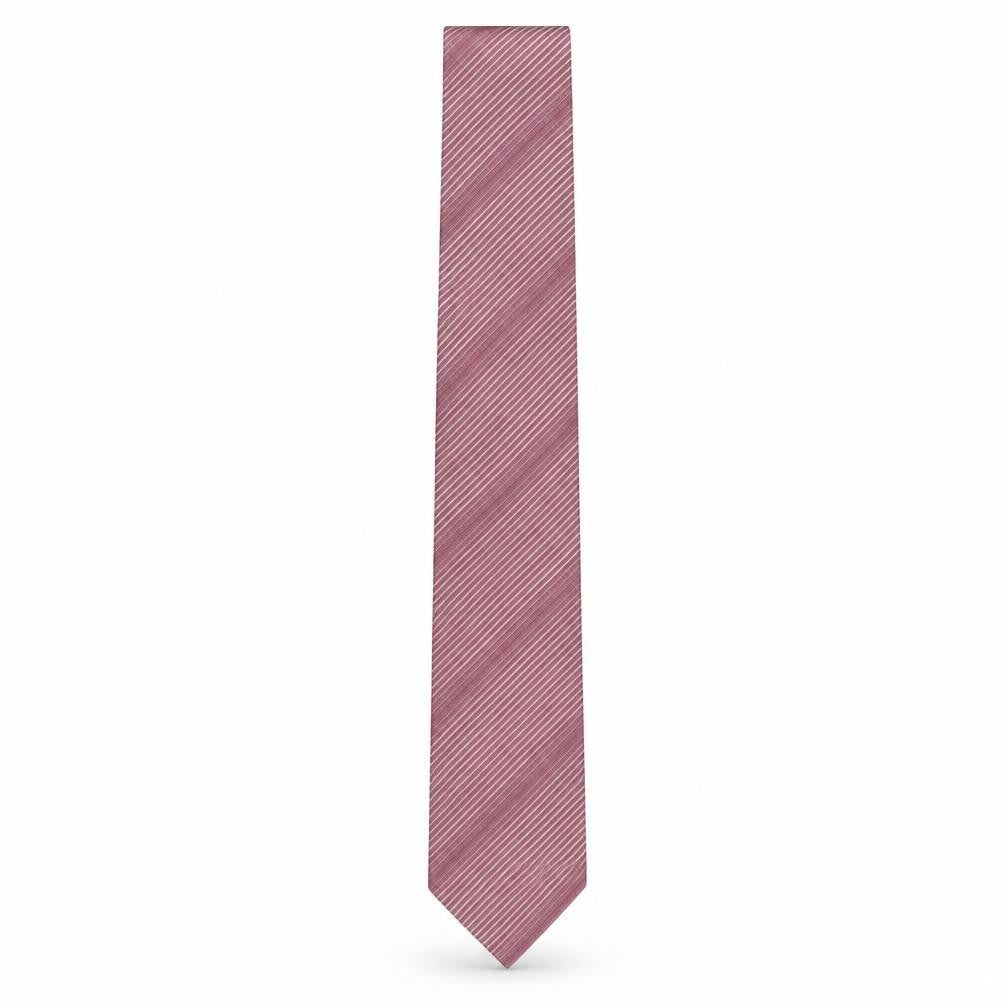 Front view of Jeff Banks Men's Purple Striped Silk Tie