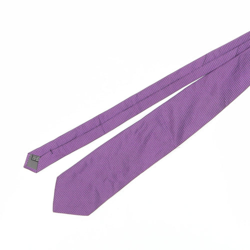 Baumler Men's Purple Geometric Silk Tie