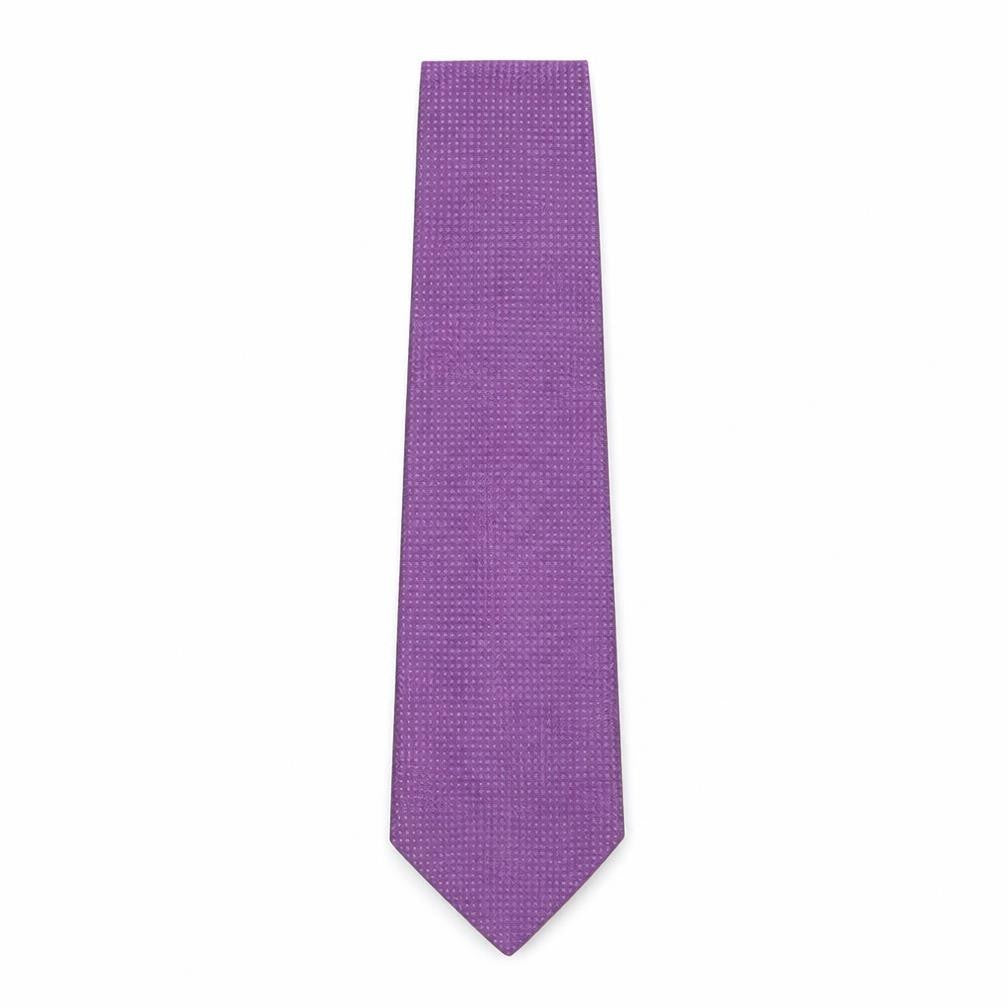 Front view of Bäumler Men's Purple Geometric Silk Tie