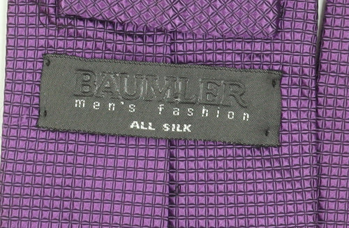 Baumler Men's Purple Geometric Silk Tie