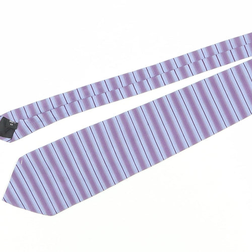 Van Heusen Purple Slim Silk Tie for Men - Striped Design
