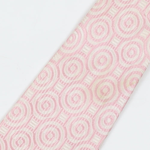 Jeff Banks Men's Pink Silk Geometric Tie, One Size