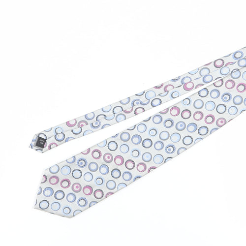 Thomas Nash Men's Multicoloured Silk Geometric Tie One Size