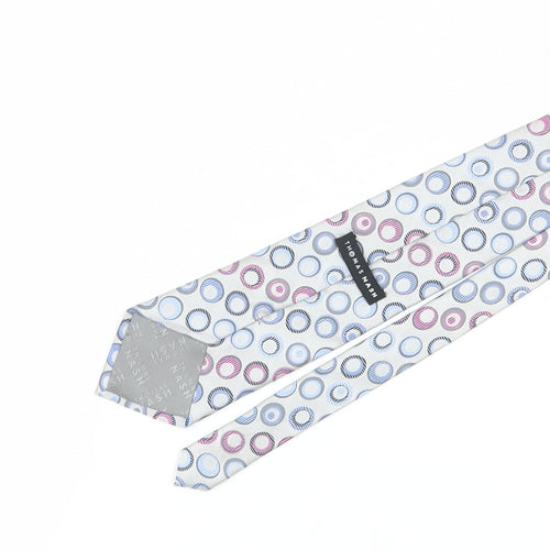 Thomas Nash Men's Multicoloured Silk Geometric Tie One Size
