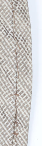Ben Sherman Men's Beige Houndstooth Silk Tie