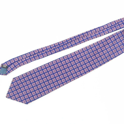 Daniel Hechter Men's Blue Silk Geometric Tie