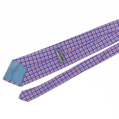 Daniel Hechter Men's Blue Silk Geometric Tie