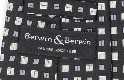 Berwin & Berwin Men's Black Silk Slim Tie