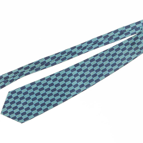 Pierre Cardin Men's Blue Chequered Pattern Tie