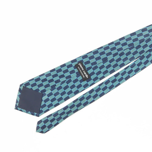 Pierre Cardin Men's Blue Chequered Pattern Tie
