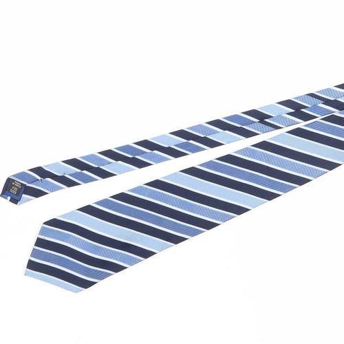 Jeff Banks Men's Blue Striped Silk Tie, One Size