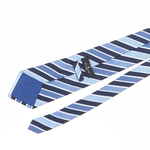 Jeff Banks Men's Blue Striped Silk Tie, One Size