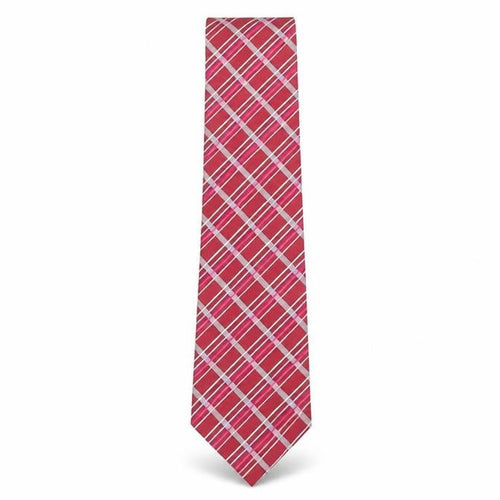 Ted Baker Men's Red Plaid Silk Tie