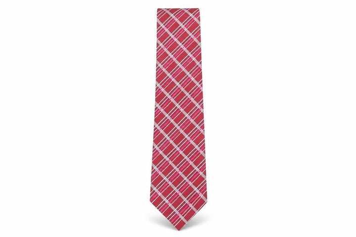 Ted Baker Men's Red Plaid Silk Tie