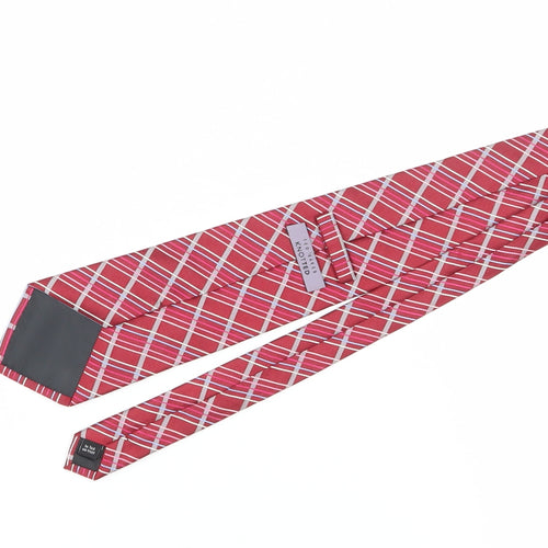 Ted Baker Men's Red Plaid Silk Tie