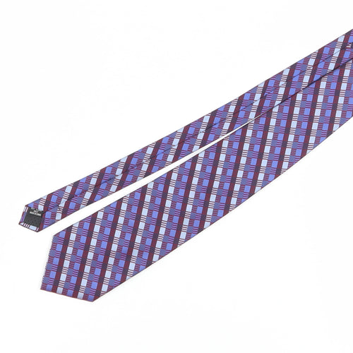Jeff Banks Men's Multicoloured Checked Silk Tie