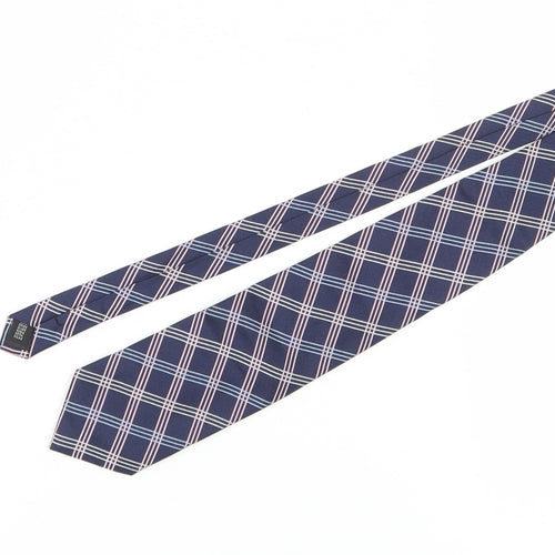 Daniel Hechter Men's Blue Plaid Silk Tie One Size