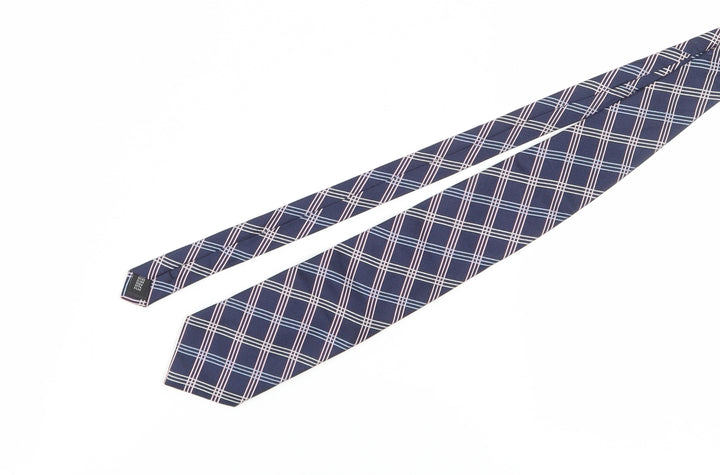 Daniel Hechter Men's Blue Plaid Silk Tie One Size