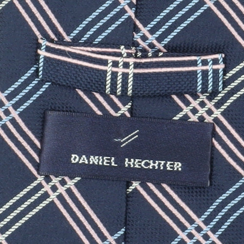 Daniel Hechter Men's Blue Plaid Silk Tie One Size