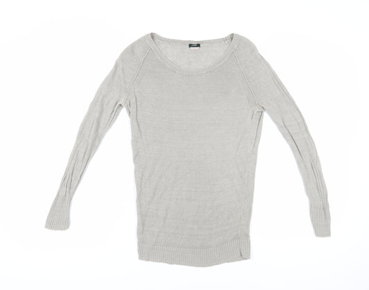 J. Crew Women's Grey Linen Pullover Jumper, Size S