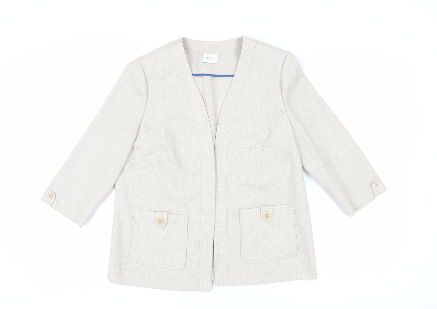 Eastex Women's Beige Suit Jacket Size 12 for Spring