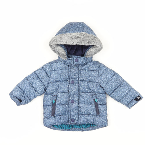 Ted Baker Blue Unisex Baby Puffer Jacket 6-9M